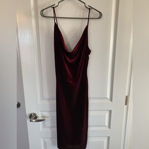Maroon velvet holiday dress